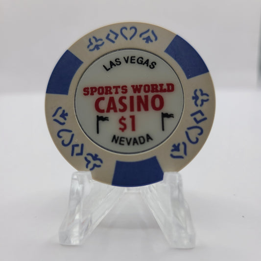 Sports World Casino Las Vegas Nevada 1998 $1 Chip V3442