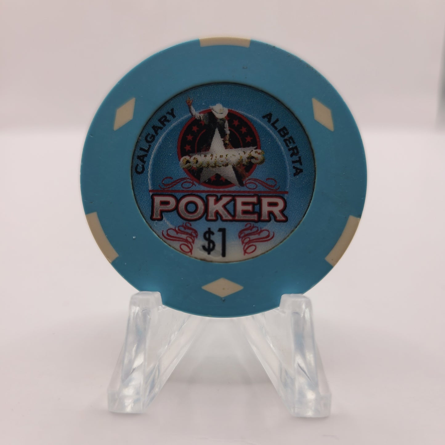 Cowboys Casino Calgary Alberta Canada 2012 $1 Poker Room Chip