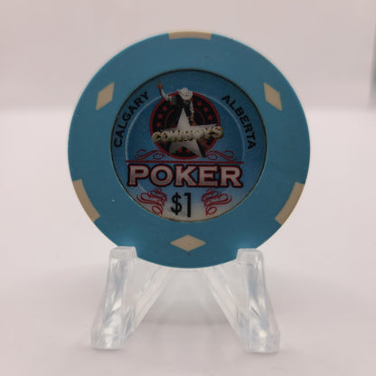 Cowboys Casino Calgary Alberta Canada 2012 $1 Poker Room Chip