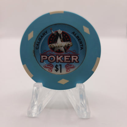 Cowboys Casino Calgary Alberta Canada 2012 $1 Poker Room Chip