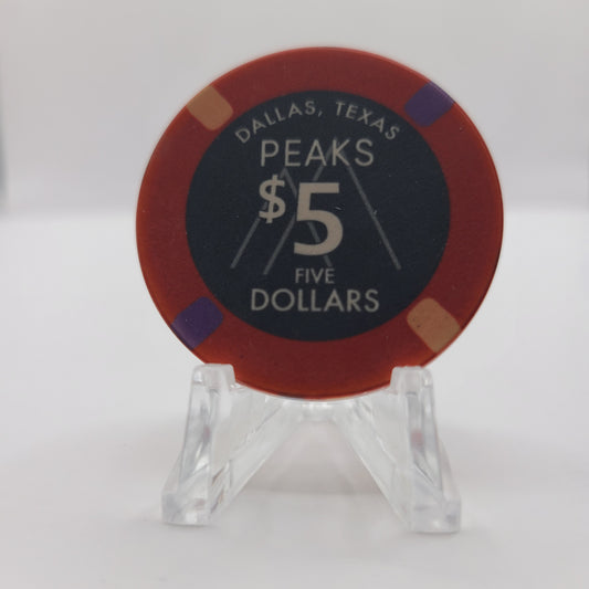 Peaks Poker Room Dallas Texas 2022 $5 Chip