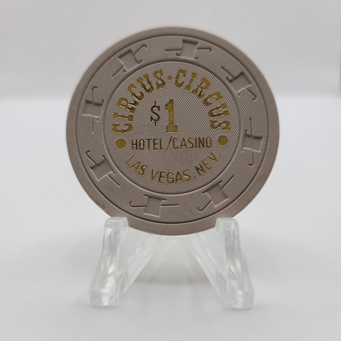 Circus Circus Casino Las Vegas Nevada 1980's $1 Chip N1467