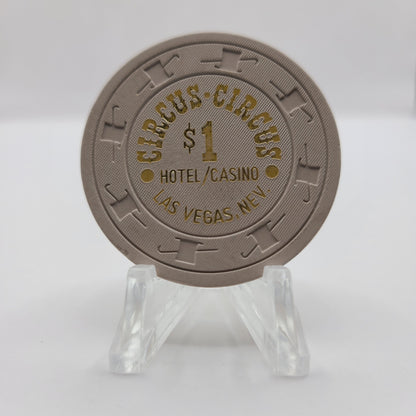 Circus Circus Casino Las Vegas Nevada 1980's $1 Chip N1467