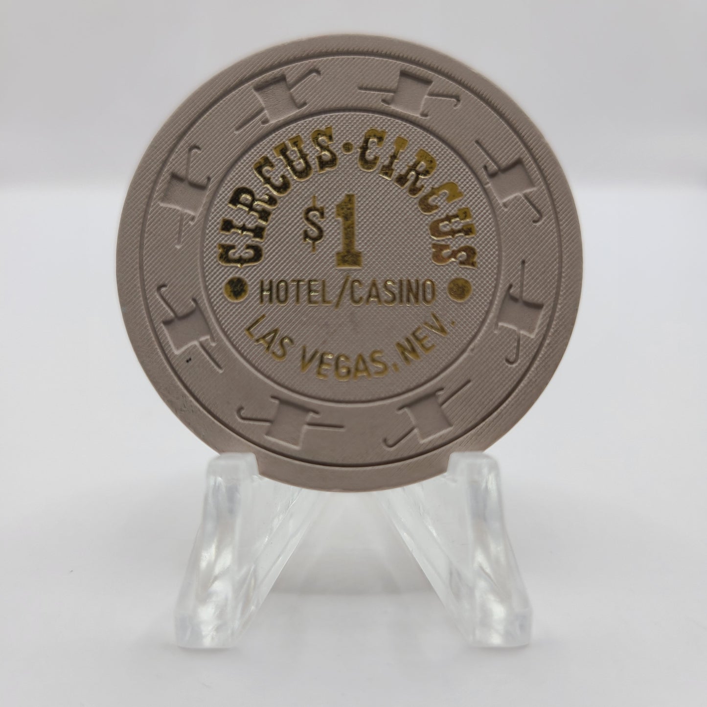 Circus Circus Casino Las Vegas Nevada 1980's $1 Chip N1467