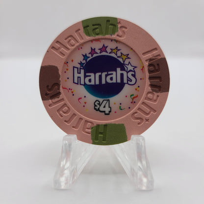 Harrah's Hotel Casino Las Vegas Nevada 2004 $4 Chip E3436