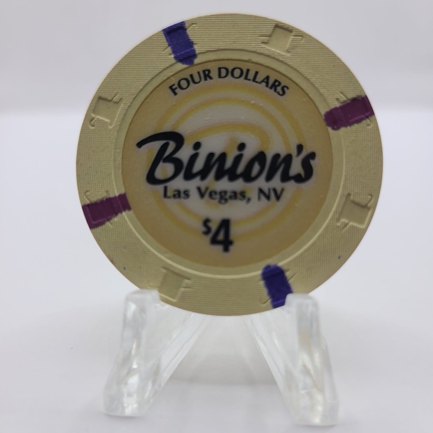 Binion's Gambling Hall Las Vegas Nevada 2005 $4 Chip E4513