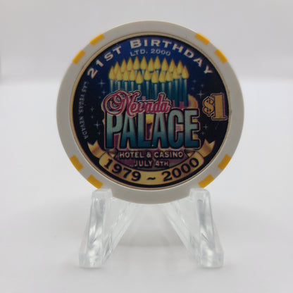 Nevada Palace Casino Las Vegas Nevada 2000 "21st Birthday" $1 Chip V6577