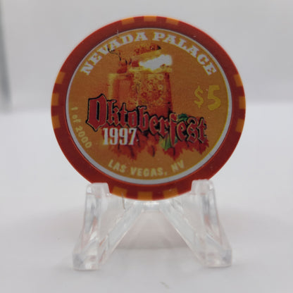 Nevada Palace Casino Las Vegas Nevada 1997 "Oktoberfest" $5 Chip V1186 Ltd. 2000