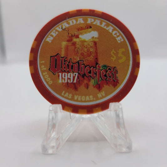 Nevada Palace Casino Las Vegas Nevada 1997 "Oktoberfest" $5 Chip V1186 Ltd. 2000