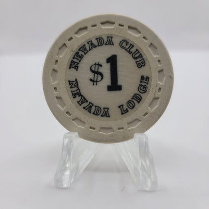 Nevada Club/Nevada Lodge Reno Crystal Bay Nevada 1964 $1 Chip N5377