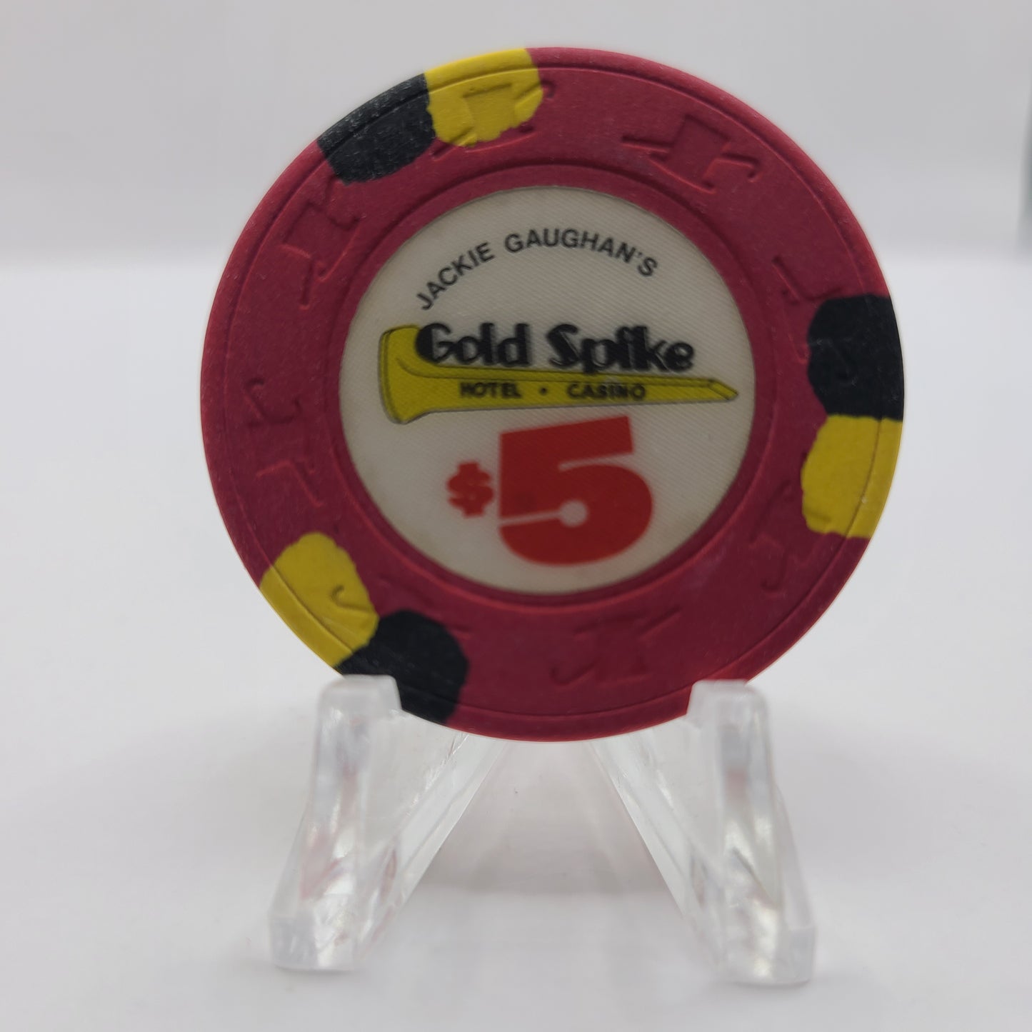 Gokd Spike Hotel Casino Las Vegas Nevada 1983 $5 Chip N1700