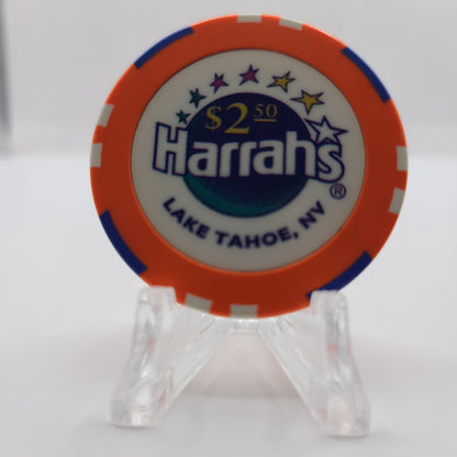 Harrah's Casino Lake Tahoe Nevada 1996 $2.50 Chip N8511