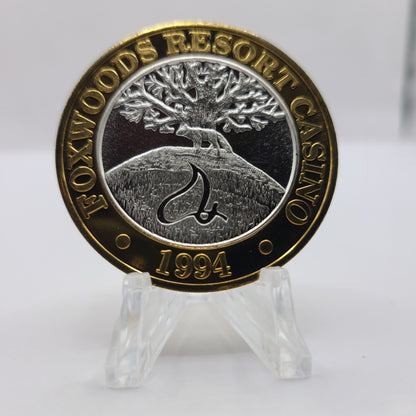 Foxwoods Resort Casino Ledyard Connecticut 1994 "State Seal of Maine" $10 Silver Strike