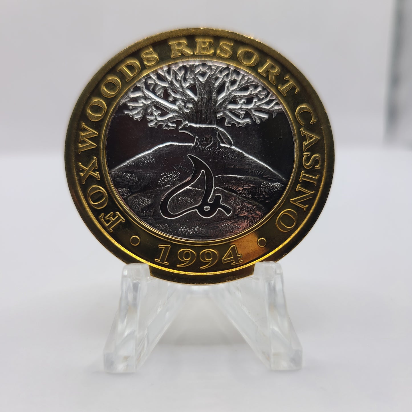 Foxwoods Resort Casino Ledyard Connecticut 1994 $10 "State Seal of New York" Silver Strike