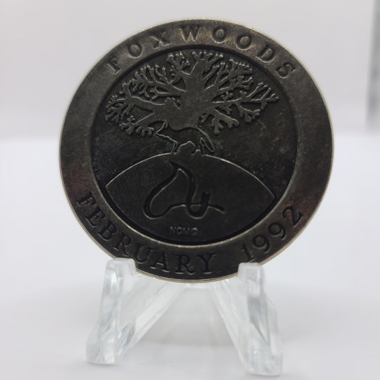 Foxwoods Casino Ledyard Connecticut 1992 Token