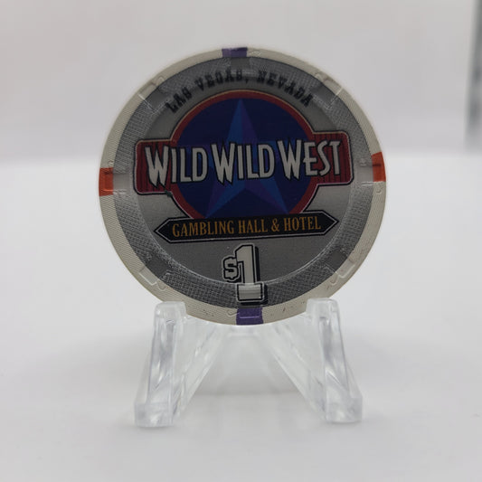 Wild Wild West Gambling Hall & Hotel Las Vegas Nevada 1998 $1 Chip V3608