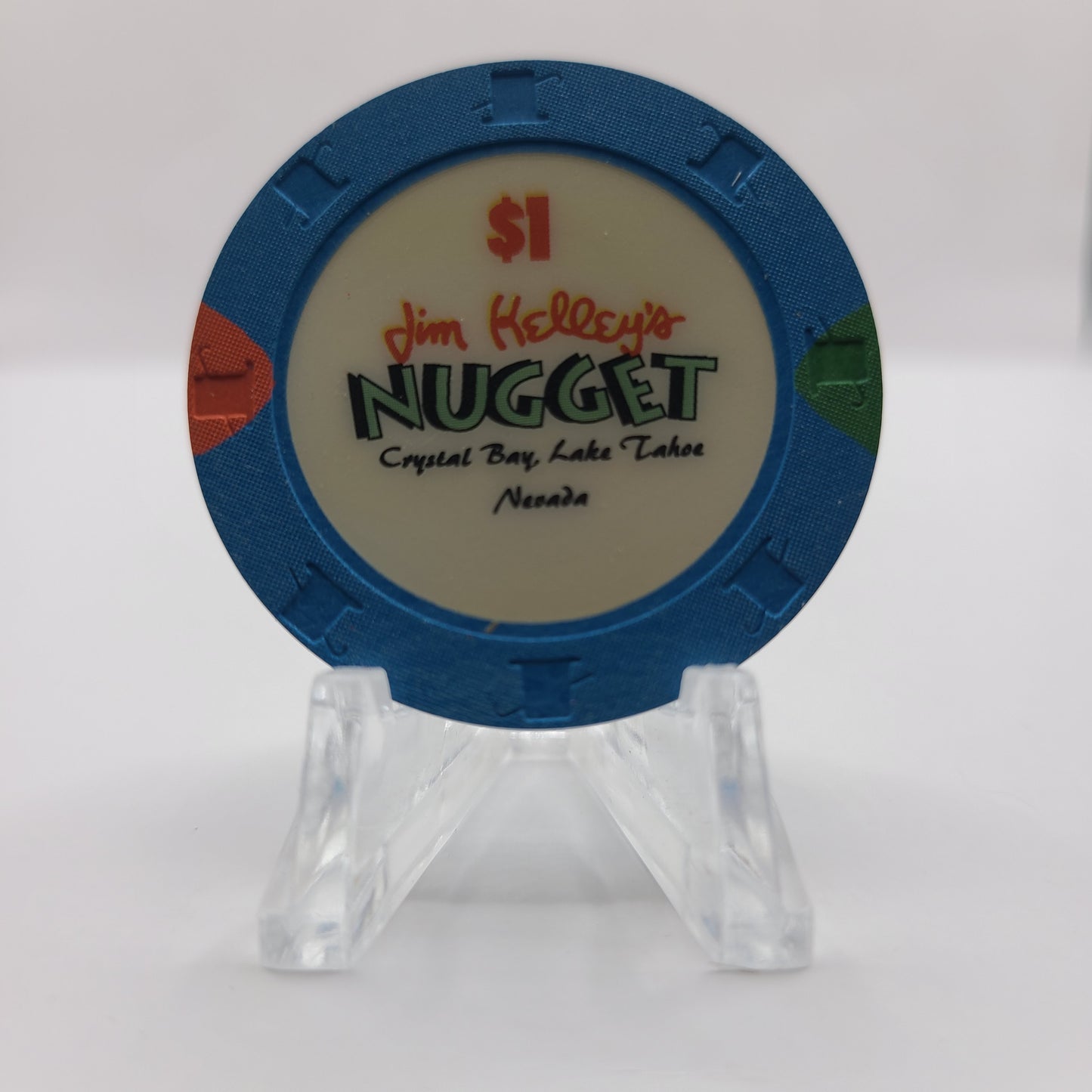 Jim Kelley's Nugget Crystal Bay Nevada 2002 $1 Chip E1696