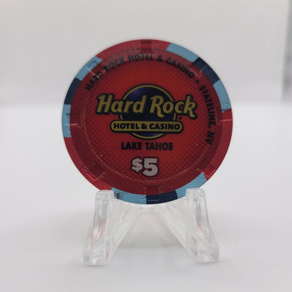 Hard Rock Hotel Casino Lake Tahoe Nevada 2015 $5 Chip D1750