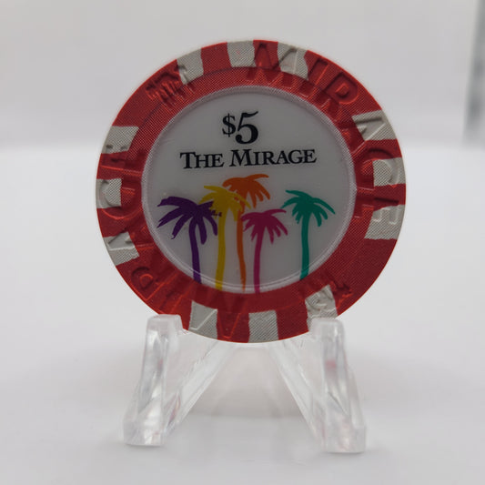 Mirage Hotel Casino Las Vegas Nevada 1997 "Siegfried and Roy" $5 Chip V1130