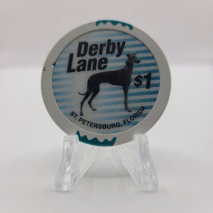 Derby Lane Racino St Petersburg Florida $1 Chip "Darker Dog"