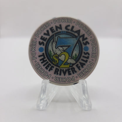 Seven Clans Casino Thief River Falls Minnesota $2 Chip