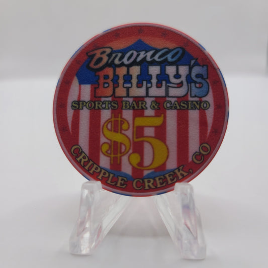 Bronco Billy's Casino Cripple Creek Colorado "1997 Fourth of July" $5 Chip