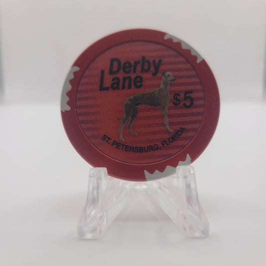 Derby Lane Racino St Petersburg Florida $5 Chip "Lighter Dog"