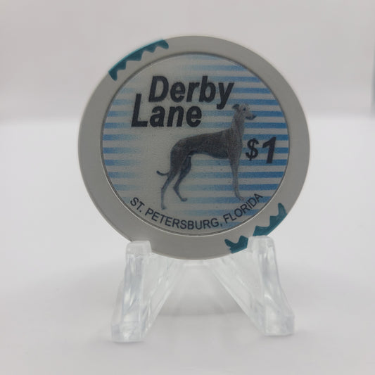 Derby Lane Racino St Petersburg Florida $1 Chip "Lighter Dog"