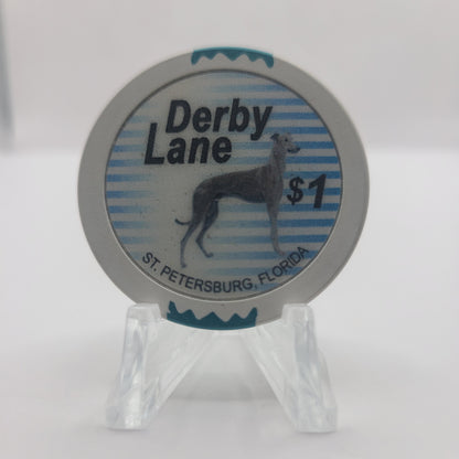 Derby Lane Racino St Petersburg Florida $1 Chip "Lighter Dog"