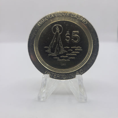 Dakota Sioux Casino Watertown South Dakota $5 Token