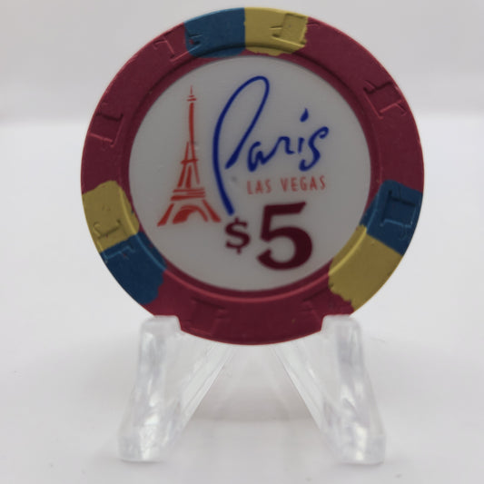 Paris Hotel Casino Las Vegas Nevada 1999 $5 Chip V5205