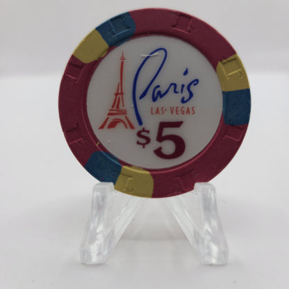 Paris Hotel Casino Las Vegas Nevada 1999 $5 Chip V5205