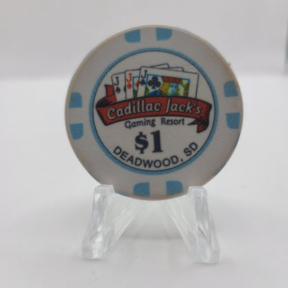 Cadillac Jack's Casino Deadwood South Dakota 2015 $1 Chip