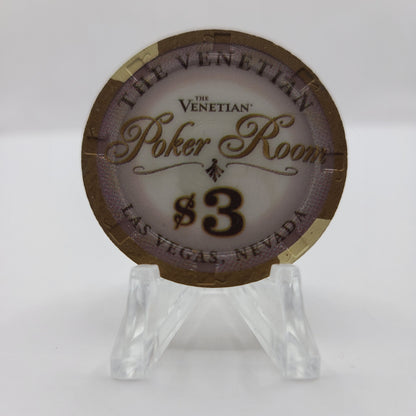 Venetian Hotel Casino Las Vegas Nevada 2006 Poker Room $3 Chip E5488