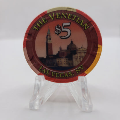 The Venetian Hotel Casino Las Vegas Nevada 1999 $5 Chip V3585