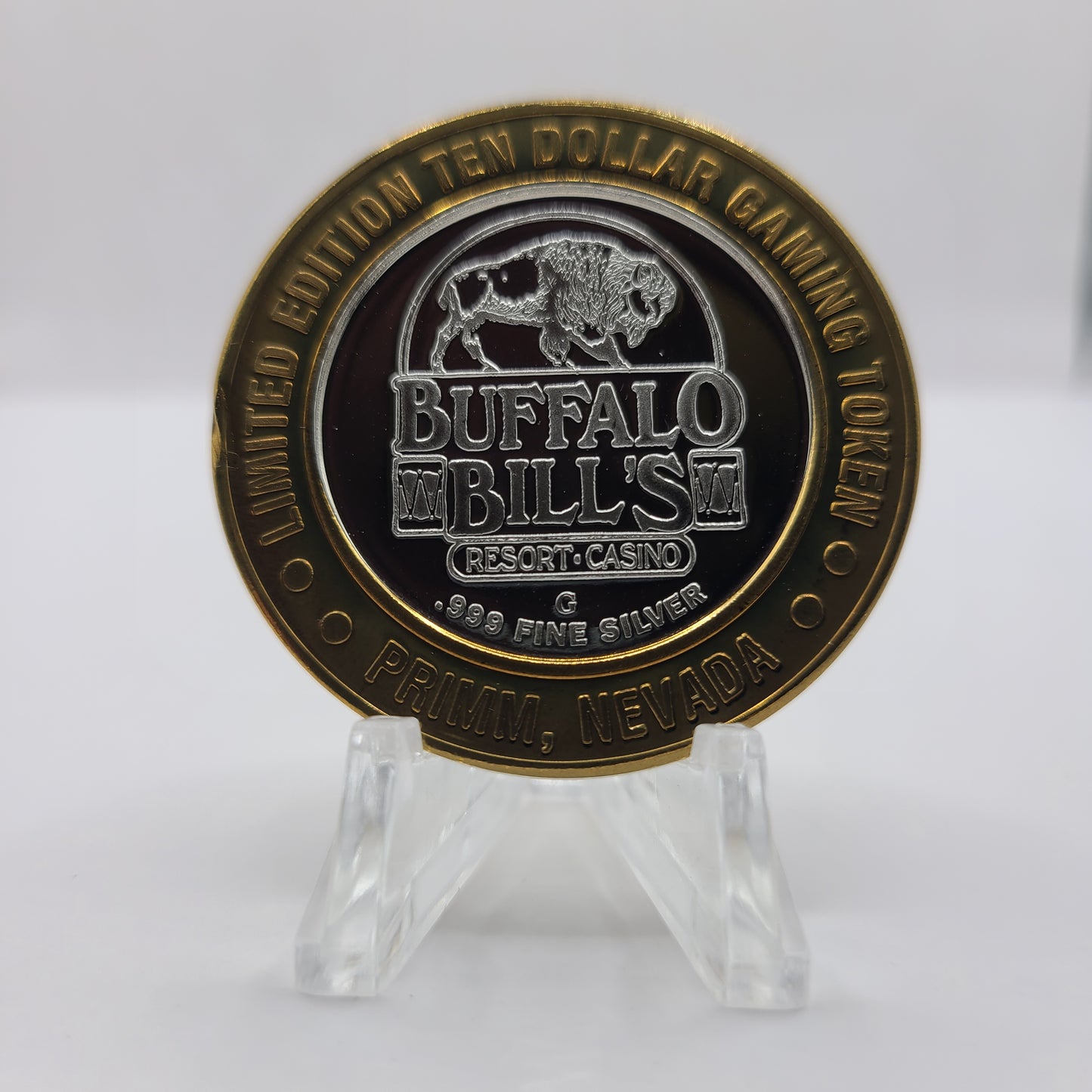 Buffalo Bill's Hotel Casino Primm Nevada 1994 "Geronimo" $10 Silver Strike