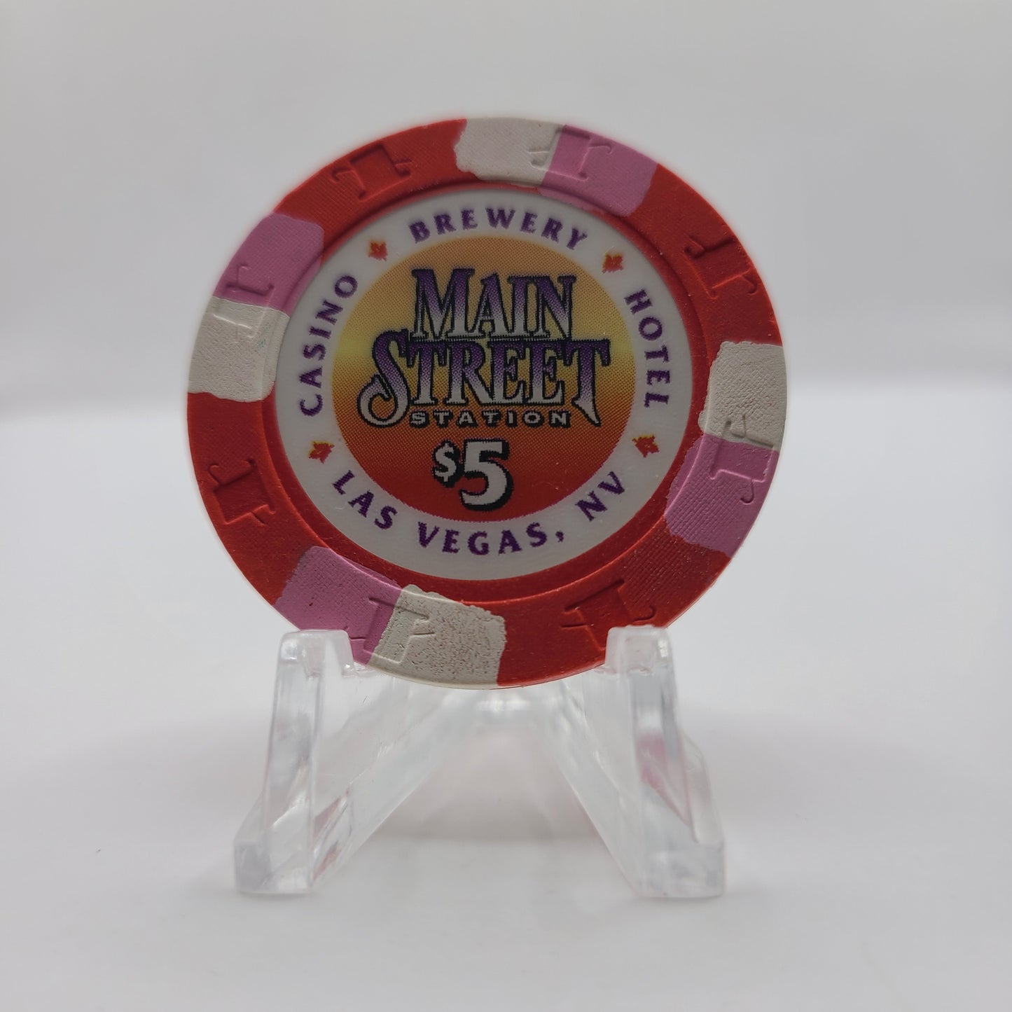 Main Street Station Hotel Casino Las Vegas Nevada 1996 $5 Chip N8725