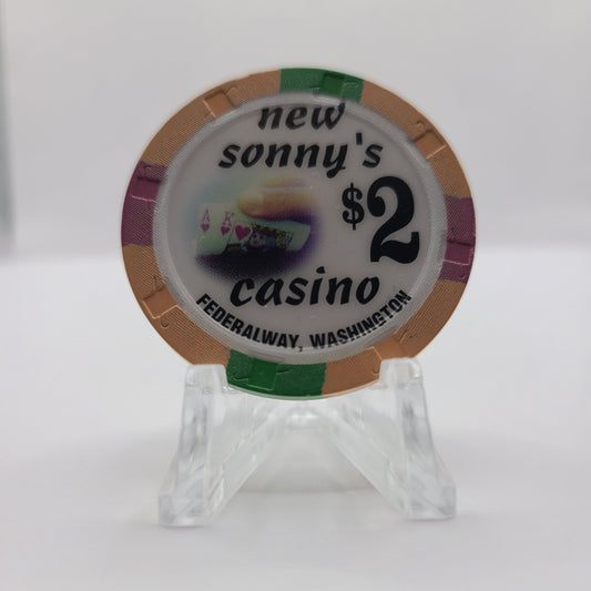 New Sonny's Card Room Federal Way Washington $2 Chip