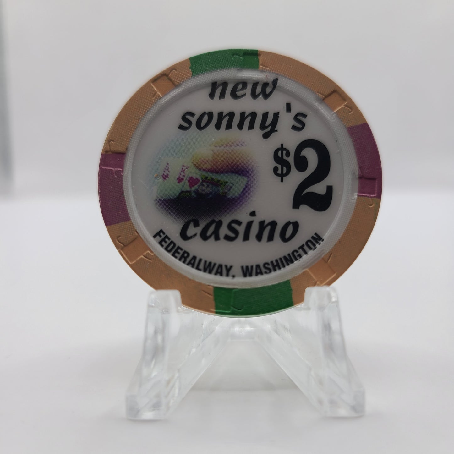 New Sonny's Card Room Federal Way Washington $2 Chip