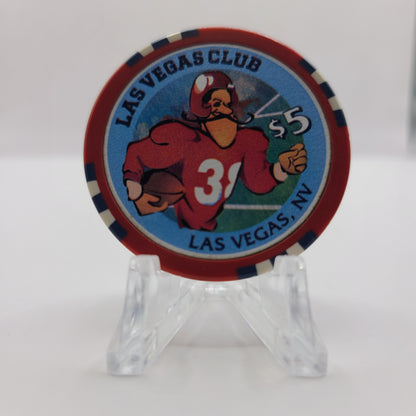 Las Vegas Club Casino Las Vegas Nevada 1996 "Football Player" $5 Chip N8678