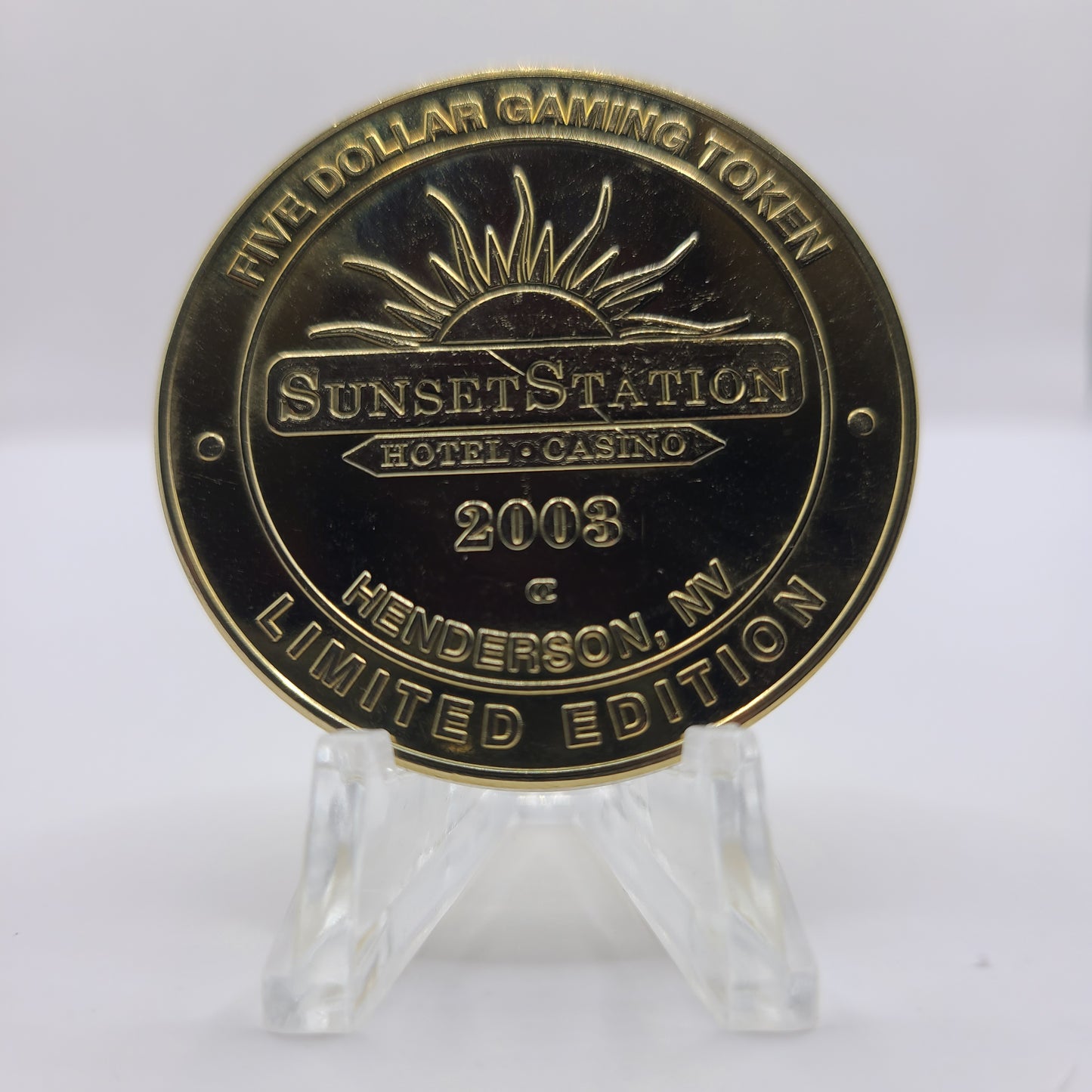 Sunset Station Hotel Casino Henderson Nevada 2003 "Spanish Armada" $5 Token Version #1