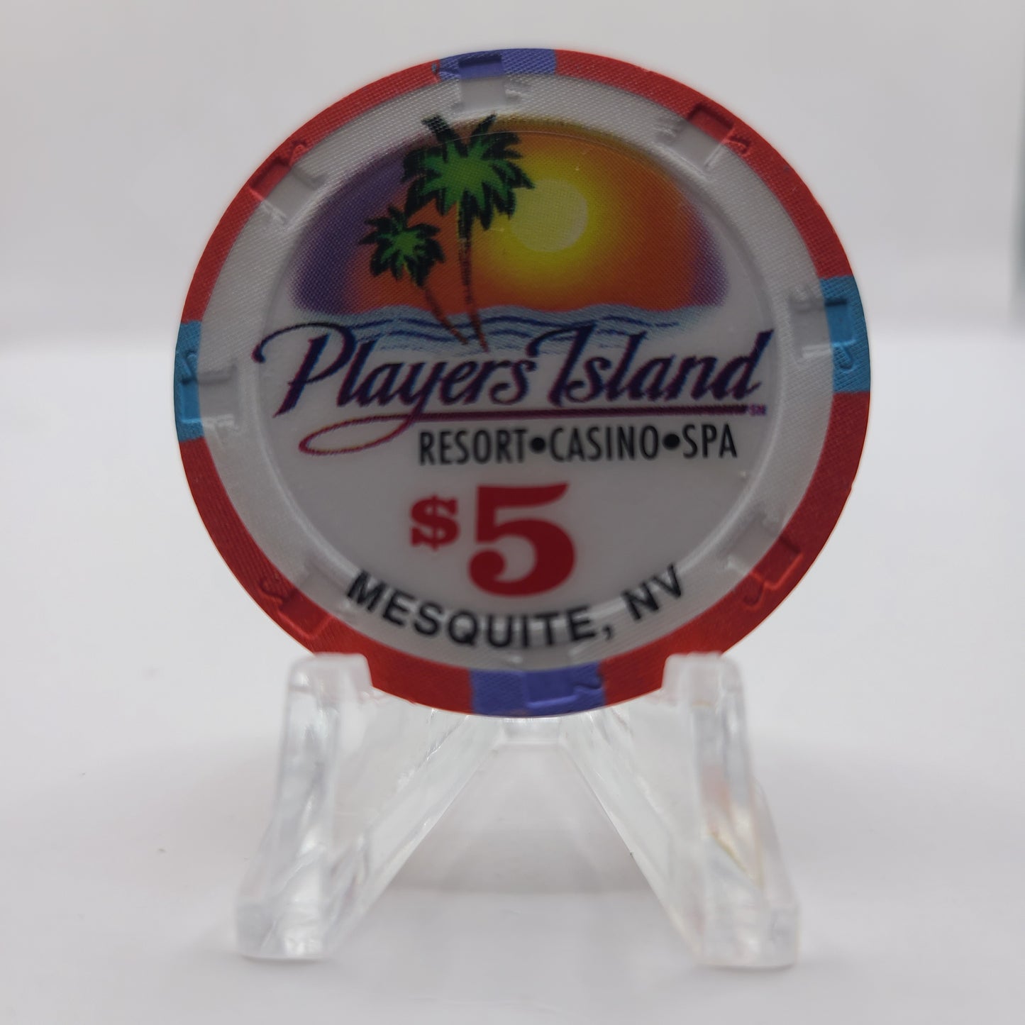 Players Island Resort Casino Mesquite Nevada 1995 $5 Chip N1179