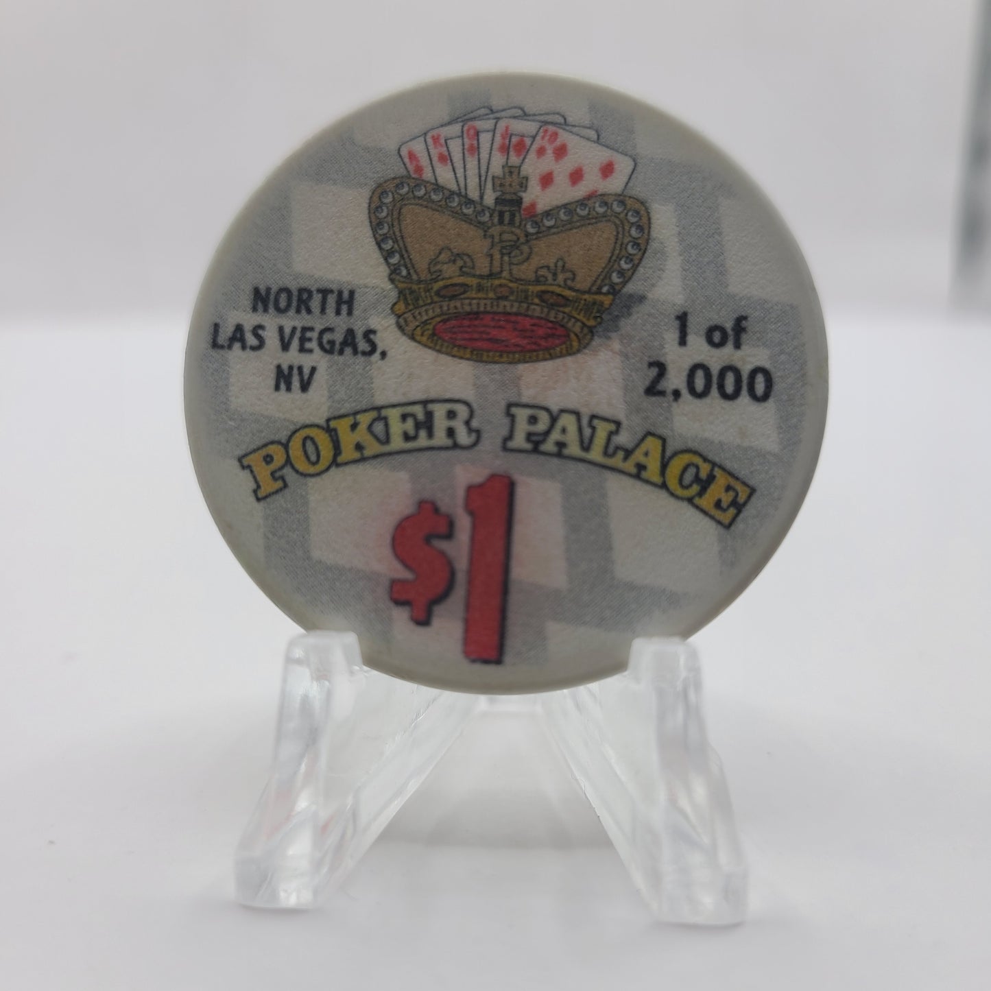 Poker Palace Casino N.Las Vegas Nevada 1999 "Diamond" $1 Chip V5296 LTD 2000