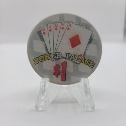 Poker Palace Casino N.Las Vegas Nevada 1999 "Diamond" $1 Chip V5296 LTD 2000