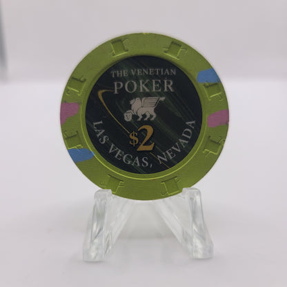 Venetian Hotel Casino Las Vegas Nevada 2024 $2 "Poker" Chip