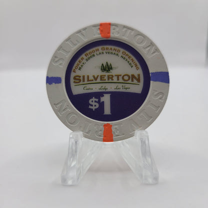 Silverton Casino Lodge Las Vegas Nevada 2005 "Grand Opening Poker Room" $1 Chip E5919