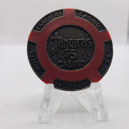 Tangiers Hotel Casino Las Vegas Nevada $5 Brass Poker Chip (Fantasy)