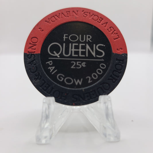 Four Queens Hotel Casino Las Vegas Nevada "Pai Gow 2000" $.25 Chip V7017