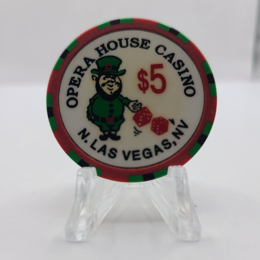 Opera House Casino Las Vegas Nevada 1996 "St Patrick's Day" $5 Chip N8891