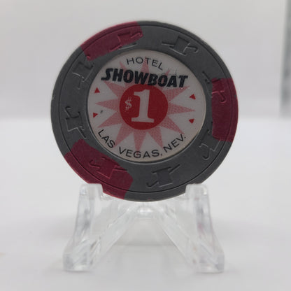 Showboat Hotel Casino Las Vegas Nevada 1967 $1 Chip V1492